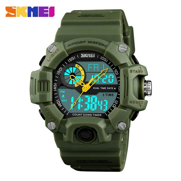 Andere Uhren Herren Sportuhren Quarz Digitaluhr für Herren SKMEI Luxusmarke S Shock LED Militärische wasserdichte Herren Armbanduhren reloj hombre 230716