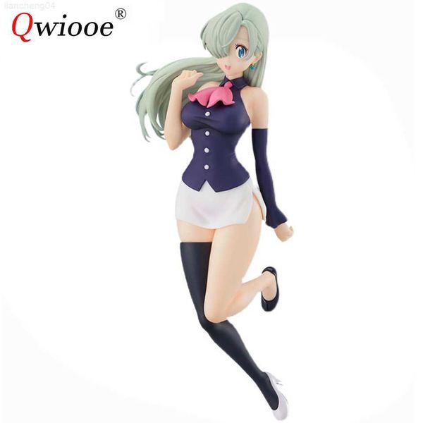 Anime Manga Qwiooe Original echte japanische Anime-Figur Die sieben Todsünden 16 cm Elizabeth Liones Modell Spielzeug Desktop-Dekoration Sammlerstück L230717