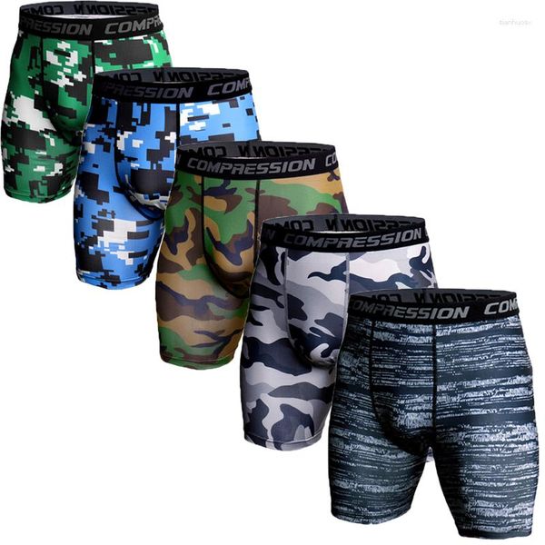 Shorts de corrida masculinos verão camuflagem roupas esportivas calças curtas para musculação academia fitness esporte treino compressão treinamento