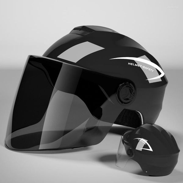 Caschi Moto Casco Veicolo Elettrico Mezzo Neutro Con Lenti Trasparenti/crema Solare Protezione Multipla Di Sicurezza