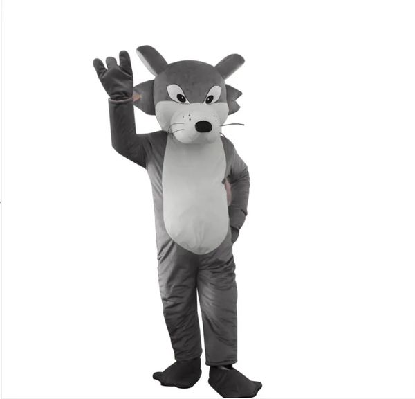 Performance Christma Wolf Mascot Costume Top Cartoon Anime personagem do tema Carnaval Unissex Adultos Tamanho Festa de Aniversário de Natal Outfit Outfit Terno