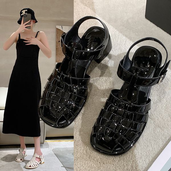 Nuovi sandali estivi Piattaforma di tendenza casual da donna Tacco basso Elegante moda da spiaggia Gladiatore Tessuto Comfort 35-40 per scarpe da festa per ragazze