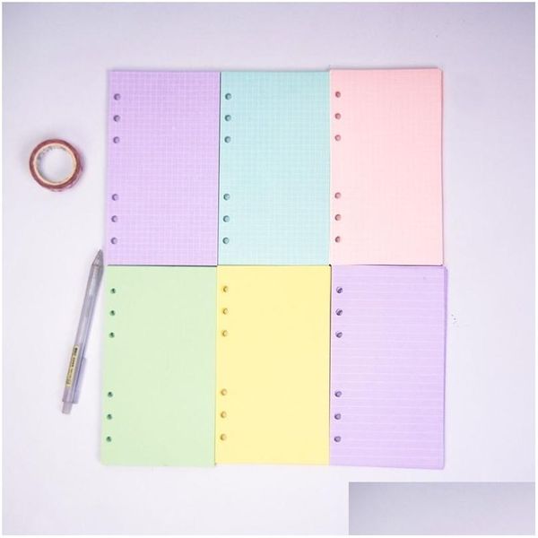 Бумажные изделия 5 Цветов A6 Loose Leaf Notebook Refill Спиральный связующий индекс.