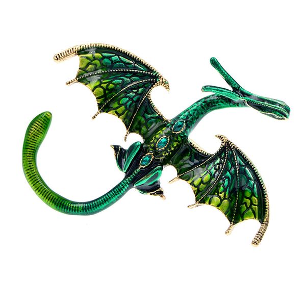 Bemalte Öl-Emaille-Drachen-Pin-Brosche, Emaille-Pins für Frauen, Damen, Mädchen, Modeschmuck, Geschenk