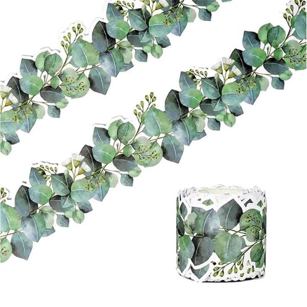 Fiori decorativi Eucalyptus Border Bulletin Board Wall Decor Trim Leaf Rattan String Vine con foglie verdi per la decorazione domestica