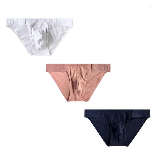 UNDUPTS CMenin 3pcs Erkekler İç çamaşırı Kılavuzları Seksi Düşük Bel Nefes Alabilir Pamuk Erkekler Adam Jockstrap Pantie Gays Kısa