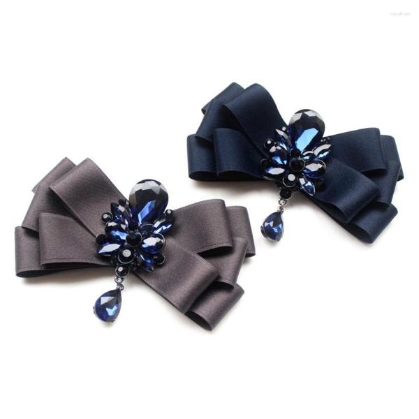 Papillon Uomo di lusso Bling Strass Cristallo Cravatta Nastro Papillon Cravatta Donna Sposo Strato Matrimonio Business Party Cravatta Accessorio chic