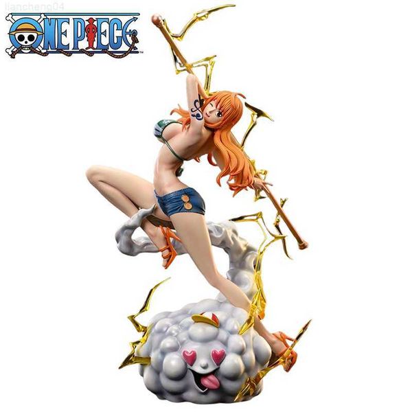 Anime Manga 30cm One Piece Nami Anime Figures Gk Action Figurine Sexy Model Estátua Pvc Brinquedos Boneca Deco Collectible Ornament Desktop Room Gift L230717