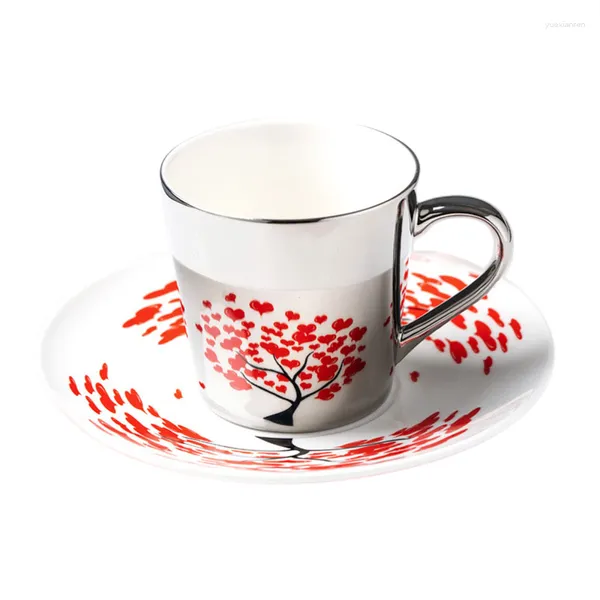 Tazze Piattini Corea Ins Tazza da caffè con piattino Regali creativi Porcellana all'ingrosso Articoli per la tavola Ufficio personalizzato
