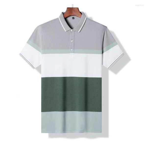 Herren Polos Männer Kontrastfarbe Polo Casual Daily Chic Jugend Teen Sommer Mode Hemd Cooles Design Männlich Farbverlauf Sport Top Kleidung