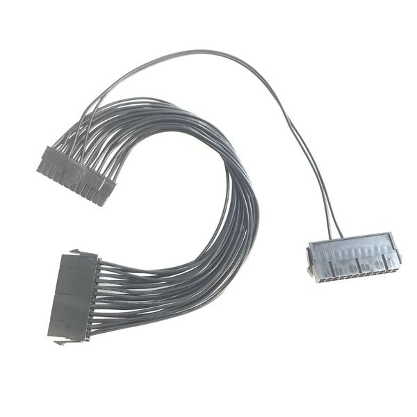 24 pinos (20 pinos + 4 pinos) cabo adaptador de placa-mãe de fonte de alimentação dupla PSU 30 cm para minerador BTC RIG