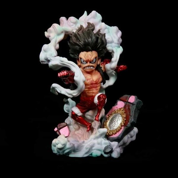 Anime Manga 14CM Bonito Luffy Gear 4 Estatueta One Piece Anime Figura de Ação Adulto Crianças Brinquedos Japão Manga Desenhos Animados Presente Frete Grátis Itens L230717