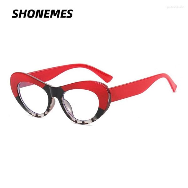 Sonnenbrillen SHONEMES Oval Blaues Licht Blockieren Brillengestell Damen Retro Design Mix Farbe Optische Brillengestelle Für Arbeit Lesen Dekoration