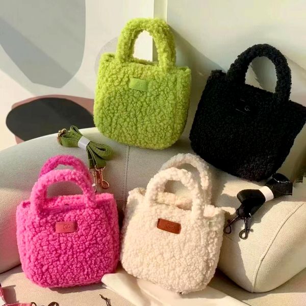 Nova bolsa de mão ugg MINI bolsa de ombro luxuosas designer de moda feminina bolsas crossbody lã lã bolsas de pelúcia fofas carteiras de luxo masculinas alça pochette alça superior macia