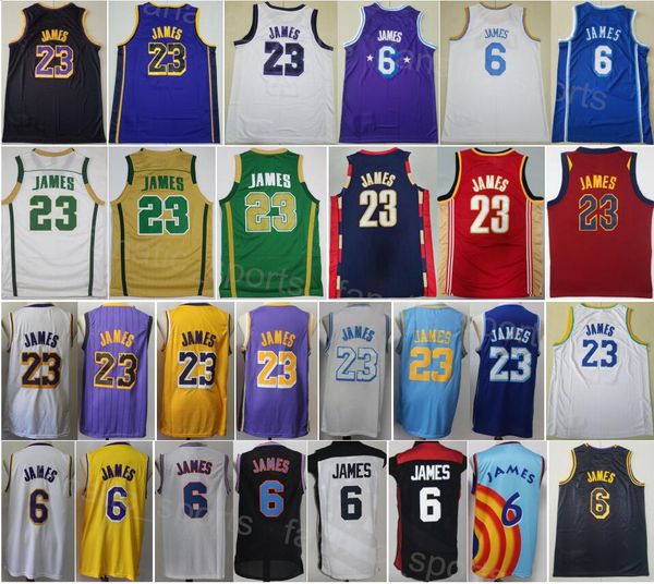 Винтаж Lebron James Basketball Jersey 6 23 Men Retro St. Vincent Mary High School Irish Tunesquad Mpls Stitched City заработал национальной спортивной команды средней школы