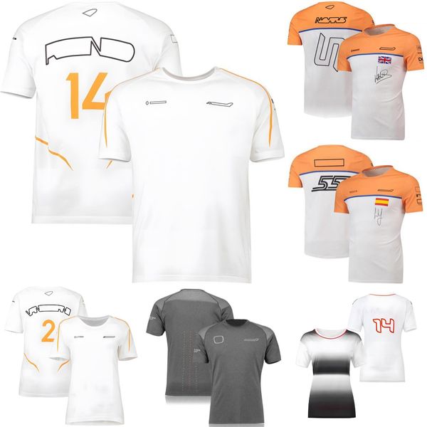 F1 camiseta fórmula 1 equipe logotipo camiseta masculina e feminina verão impressão respirável manga curta topo fãs de corrida camisetas camisa