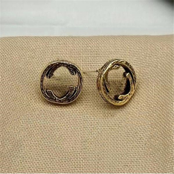 Vintage Hollow Letter Stud Feminino Brincos Ouro Prata Acessórios Jóias Alta Qualidade Moda Presente de Casamento para Meninas