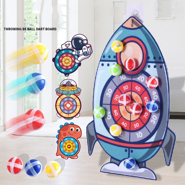 Jogos de novidade Montessori Toy Sports Baby Kid Sticky Ball Dart Board Game Brinquedos educativos para crianças menino 230617