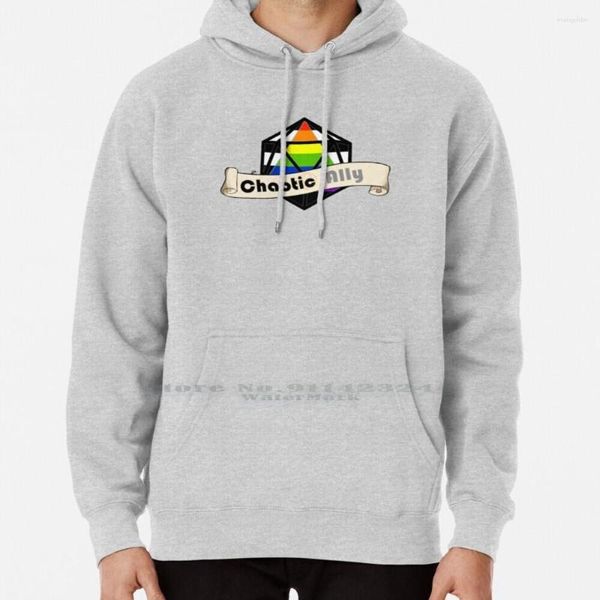 Erkek Hoodies Kaotik Ally D20 Hoodie Sweater 6xl Pamuk Dnd LGBTQ GURUL MEVZA GAY KADINLAR TEDEN BÜYÜK BÜYÜK KÜÇÜK