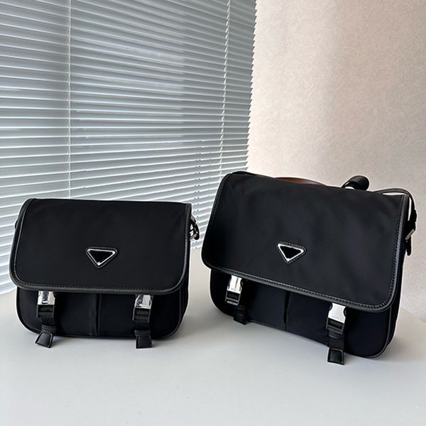 Moda de grife bolsas de ombro cruzadas de luxo design de alta qualidade nylon dois em um praticidade bolsas mensageiro unissex versáteis