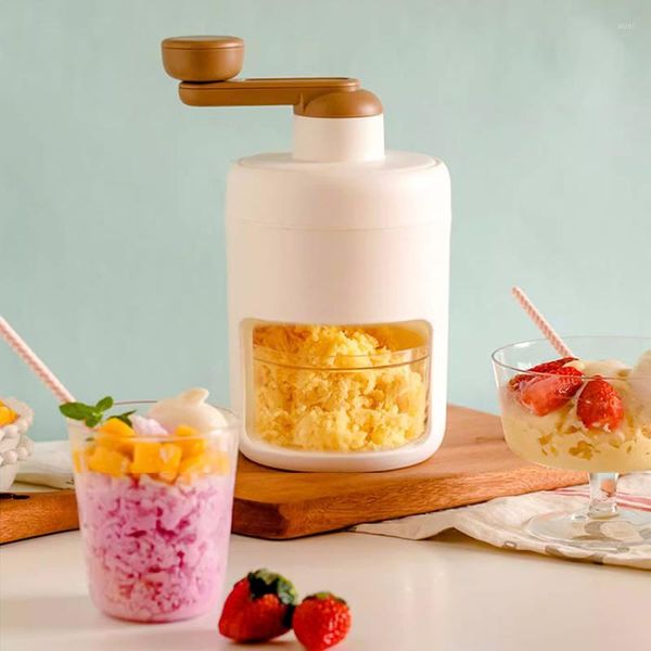 Platen Handbediend geschoren ijs met schimmel Huishoudelijke kleine handmatige breker Smoothie Shakes maken Commercieel in de zomer Keukengereedschap