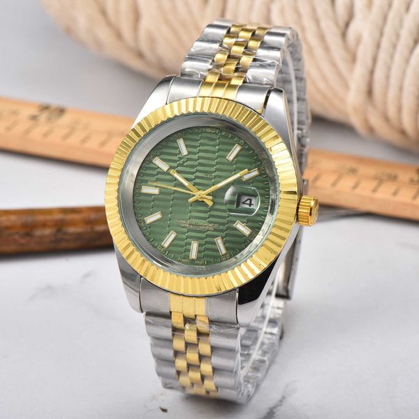 R olax relógios de luxo para venda online 2023 relógio masculino anel de dente calendário trabalho banda de aço de quartzo com caixa de presente
