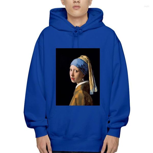 Männer Hoodies Mädchen Mit Einem Perlenohrring Johannes Vermeer Malerei Anpassen Hoodie Männer Casual Baumwolle Sommer Trend