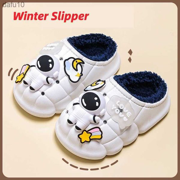 Outdoor Winter Plus per bambini Donna Uomo Impermeabile caldo antiscivolo Peluche Home Spessa piattaforma piatta Slip On Scarpe da donna L230704