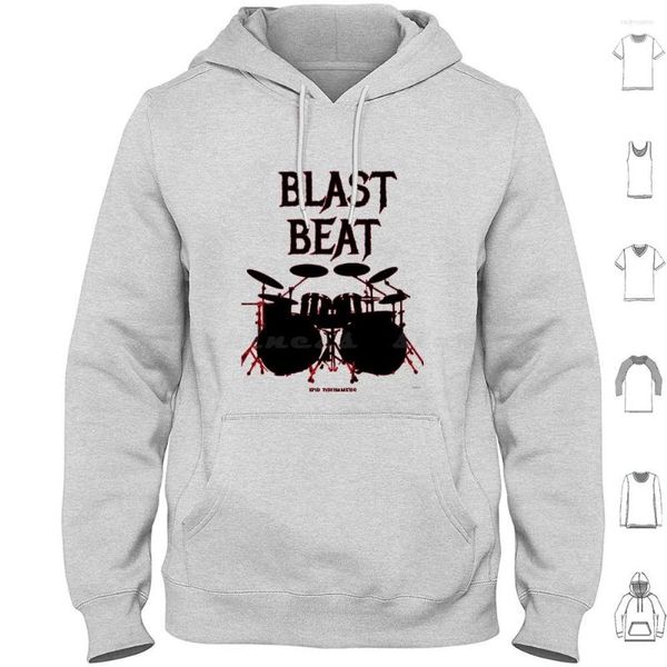 Moletons masculinos Baterista Moletom com capuz Algodão Manga comprida Conjunto de bateria de bateria Caixa Percussão Chick Beat Blast