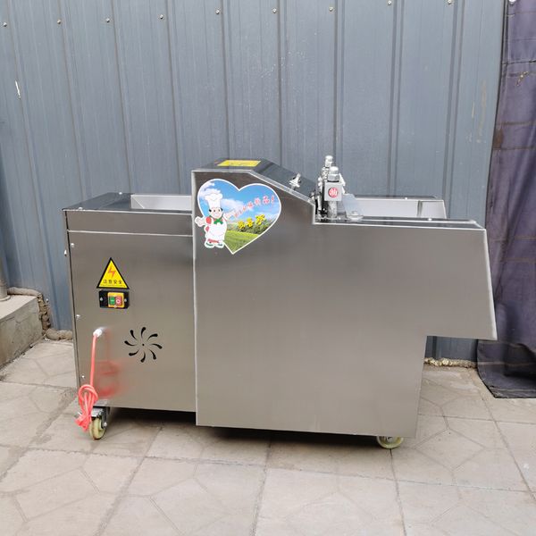 Máquina de corte de fatiador de carne comercial de processamento de alimentos 200 kg/hora de carne elétrica cortando máquinas de corte em cubos