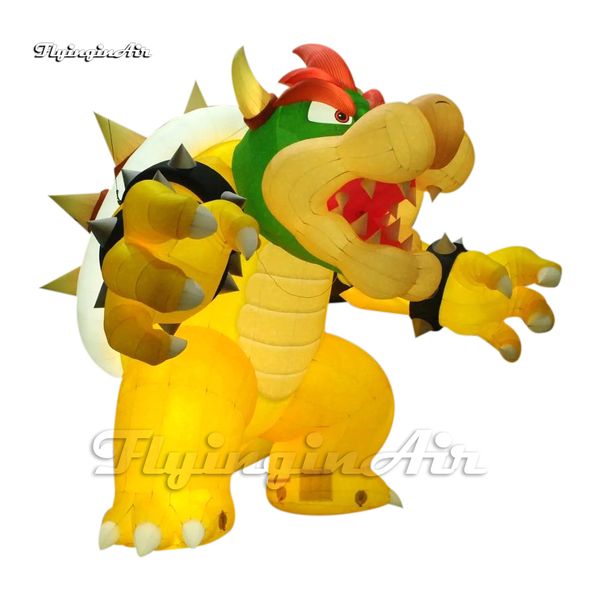 Incrível Gigante Inflável Bowser King Koopa 6m Personagem de desenho animado Airblown Evil Turtle Model Para Comic-con Event Show