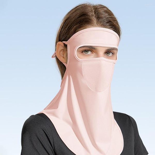 Bandane Maschera per il viso unisex Seta regolabile Protezione solare UV Ciclismo Collo traspirante Sciarpa Passamontagna Pesca