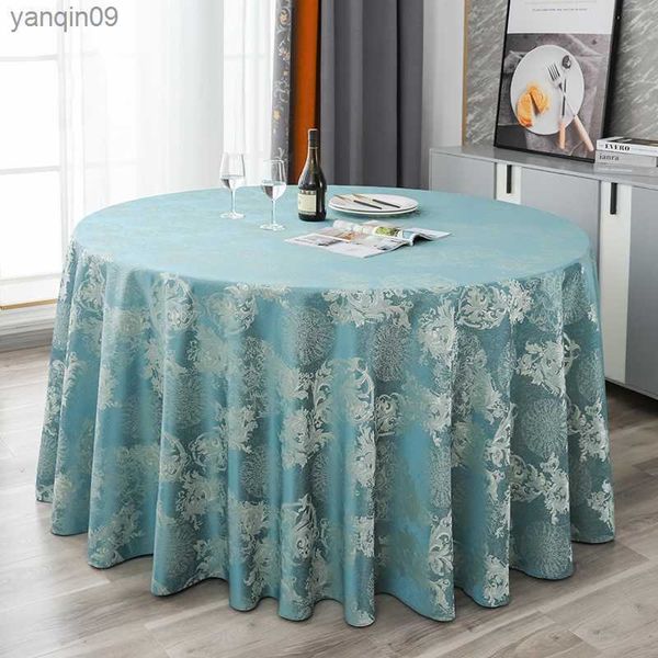 Toalhas de mesa redondas jacquard para casamento, toalha de mesa para casamento, padrão damasco, decoração de mesa, hotel, restaurante, festa, banquete L230626