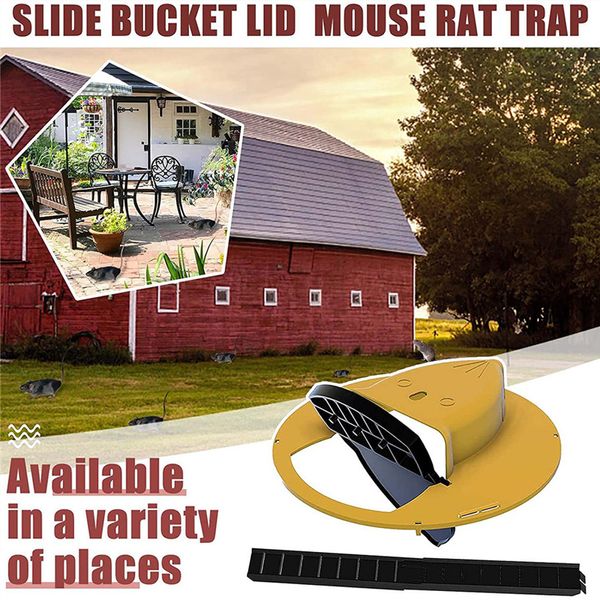 Nova Rat Trap Bucket Mouse Traps Ferramenta de captura de mouse - Automática com tampa flip e slide reutilizável Armadilha de mouse por atacado