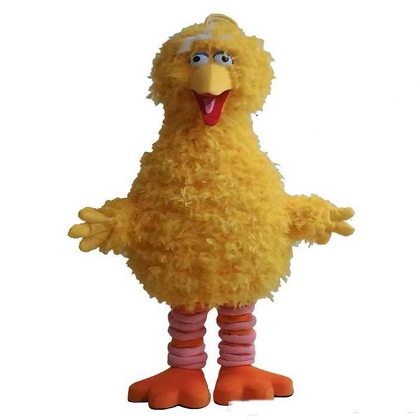 2019 Factory Big Yellow Bird Mascot Costume Personaje de dibujos animados Fiesta de disfraces 261e