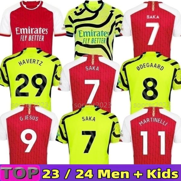 23/24 Maglie da calcio HAVERTZ RICE J.TIMBER Kids Kit GunNEr Player Version Maglia da calcio Home Away Training Pre Match Portiere RICE ODEGAARD SAKA SMITH ROWE