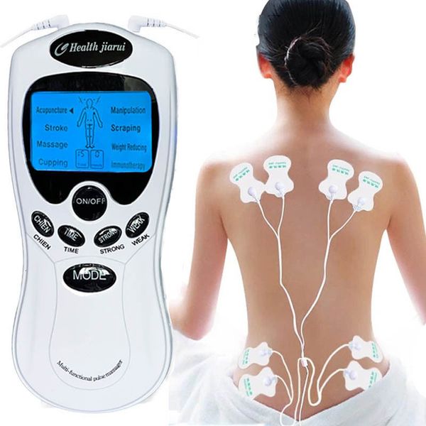 Massageador facial Massageador de pescoço de 8 modos nas costas TENS elétrico para dores nos pés Massageador corporal eletroestimulador de terapia muscular Ferramenta de massagem eletroestimulador 230718