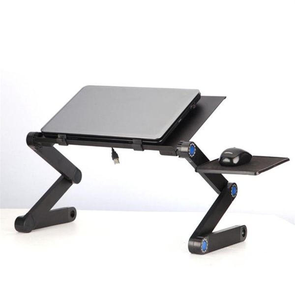 Lega di alluminio Scrivania per laptop Pieghevole Tavolo portatile Supporto per notebook Letto Divano Vassoio Porta libri Tablet PC Stand3159