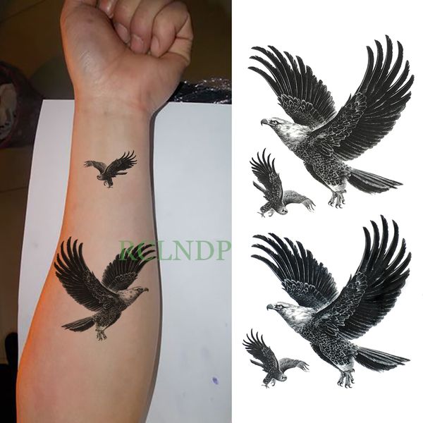 Wasserdichter temporärer Tattoo-Aufkleber, Adler, Falke, Vogel, Fake Tatto, Flash-Tattoo, Bein, Arm, Hand, Fuß, Tatouage für Männer, Mädchen, Frauen, Dame