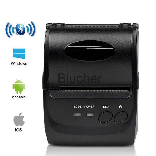Drucker Tragbarer Mini-Taschen-Wireless-Thermodrucker Foto-POS-Beleg 58-mm-Bluetooth-USB-POS-Abrechnungsdruckmaschine ZJ5802LD x0717