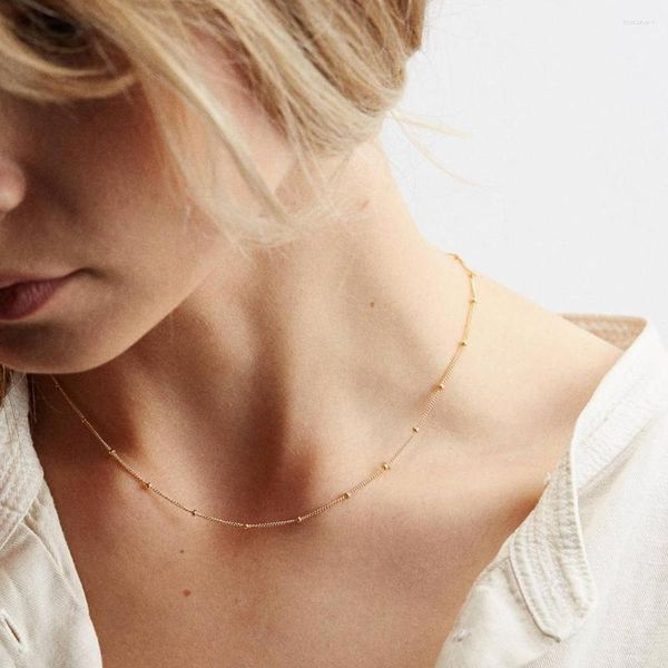 Ketten VISUNION Gold Farbe Edelstahl 316 Kette Choker Halskette Frauen Sets Für Geschenk