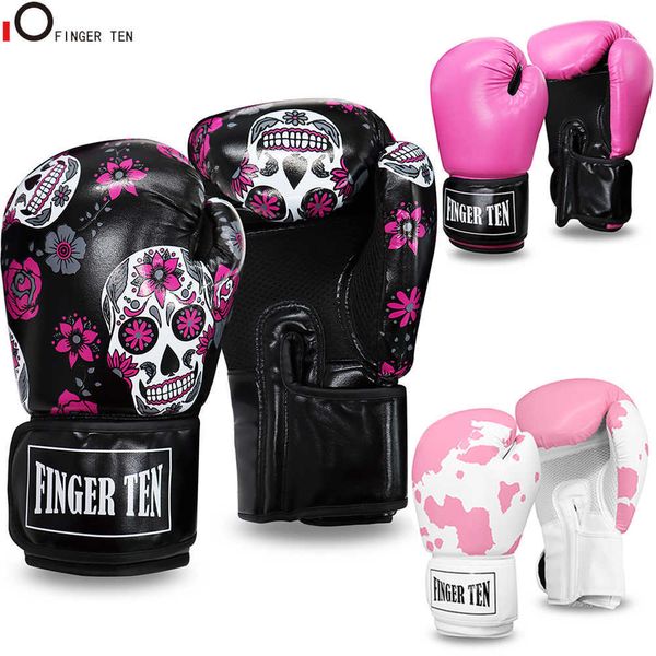 Защитные шестерни для бокса перчатки взрослые женщины кикбоксинг MMA Sanda Gloves Упражнения кожаные перчатки спортивные защиты MITT