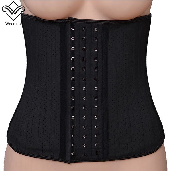 Allenatore per la vita Cinturino modellante Lattice Cintura dimagrante Vita Cincher Body Shaper Acciaio disossato Faja Design del foro della pancia Traspirante