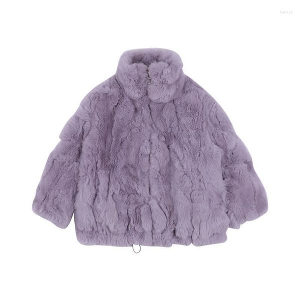 Giacche 2023 S Inverno Ispessimento Caldo Bambini Neonate Cappotto di pelliccia finta Cappotti di moda Cappotto elegante Abbigliamento per bambini