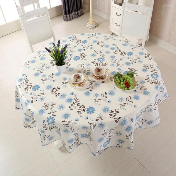 Toalha de mesa moderna cozinha jantar cobertura redonda PVC toalha de mesa à prova d'água para festa de aniversário Tafelkleed Nappe