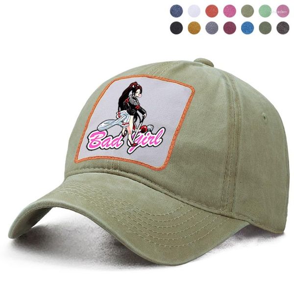 Top Caps Kötü Kız Beyzbol Kapağı Baba Katı Kamyoner Snapback Bone Hat Harajuku Street Casquette Kadın Beralar Gorras Boinas Hats