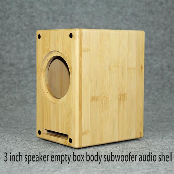 Computerlautsprecher 3-Zoll-Lautsprecher Leere Box Massivholz DIY Audio Shell Bücherregal Labyrinth252b