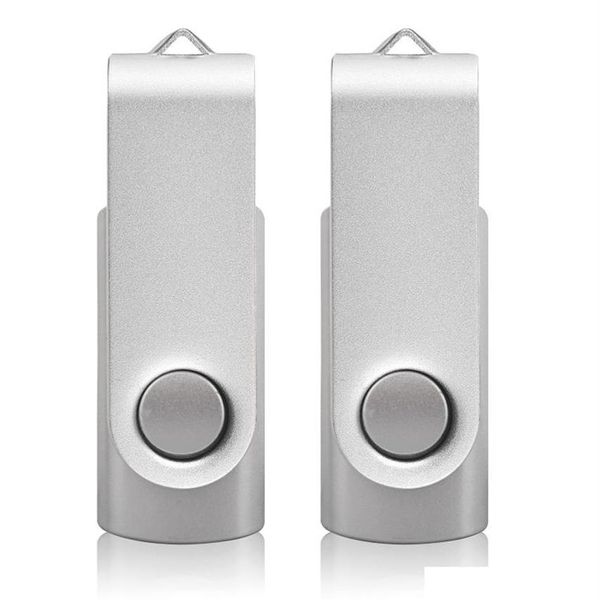 Silver 32GB USB 2 0 Flash Drives Giratórios Polegar PenDrives 16GB Folding Memory Stick para Computador Laptop Macbook Tablet236h