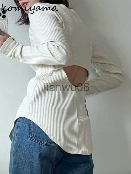 Женские свитера Feminino Sexy Backless Weater Женщины весенняя осень осень дна.