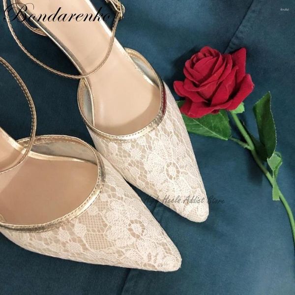 Sandali donne in pizzo vintage donne bianche estate eleganti tacchi a metà tacchi pompe per cinturino caviglia design scarpe da matrimonio fatte a mano 2023